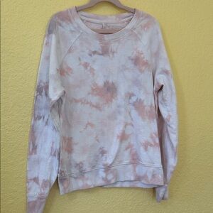 Athleta Kids Tie-Dye Sweatshirt - Pink and White